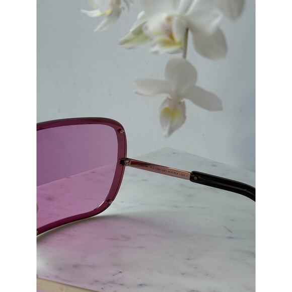 NEW Valentino Romask Gold Pink Mask Sunglasses $950 - Picture 9 of 9
